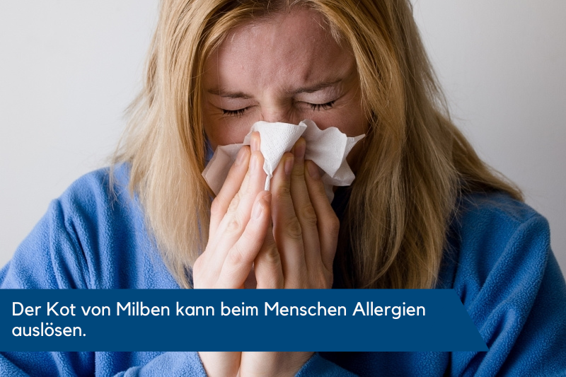 Frau mit Milben-Allergie